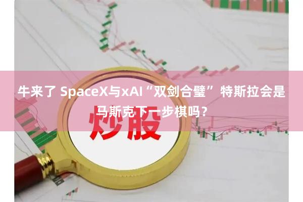 牛来了 SpaceX与xAI“双剑合璧” 特斯拉会是马斯克下一步棋吗？