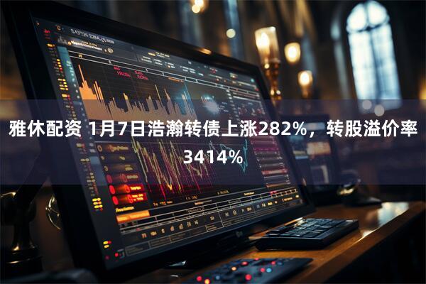 雅休配资 1月7日浩瀚转债上涨282%，转股溢价率3414%